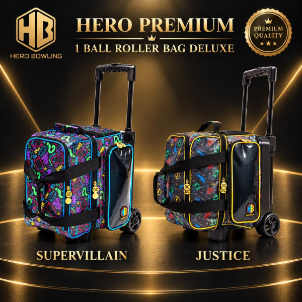 Premium 1 Ball Roller Bowling Bag Deluxe (Justice & Supervillain Designs)