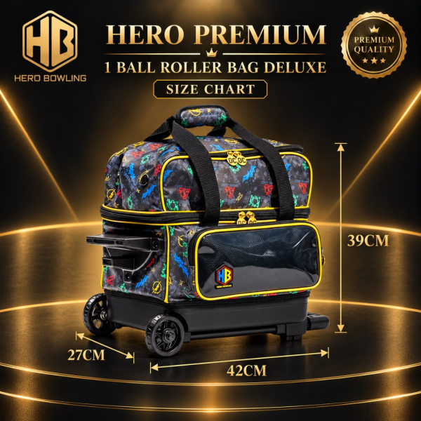 Premium 1 Ball Roller Bowling Bag Deluxe (Justice & Supervillain Designs)