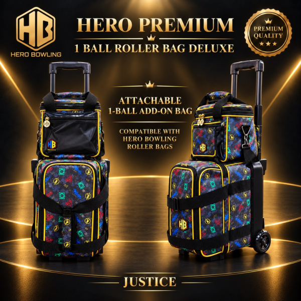 Premium 1 Ball Roller Bowling Bag Deluxe (Justice & Supervillain Designs)