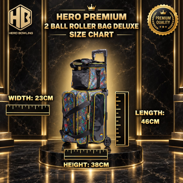 Premium 2 Ball Roller Bowling Bags Deluxe (Justice & Supervillain Designs)