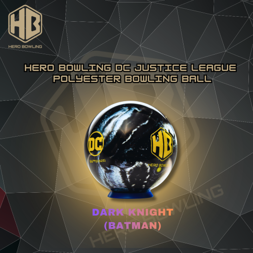 DK The Dark Knight (The Batman) Design - Hero Bowling DC Justice League Polyester Bowling Ball (6lbs - 15lbs)