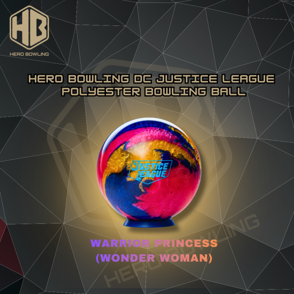 Warrior Princess (Wonder Woman) Design - Hero Bowling DC Justice League Polyester Bowling Ball (6lbs - 15lbs)