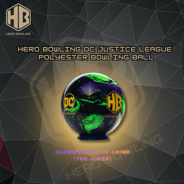 cpc Clown Prince of Crime (The Joker) Design - Hero Bowling DC Justice League Polyester Bowling Ball (6lbs - 15lbs)