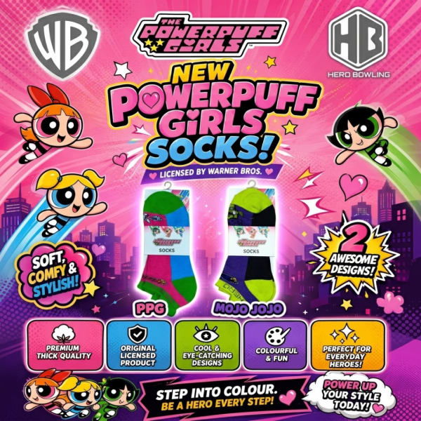 Hero Bowling Premium Thick Unisex Socks (PPG/ Tom & Jerry/ DC)