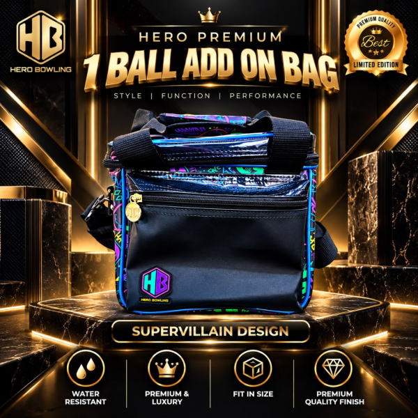 Premium 1 Ball Add On Bag (Justice & Supervillain Designs)
