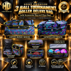 Premium 3 Ball Tournament Roller Tote Bowling Bags + Shoe Bag + Accs Bag (Justice & Supervillain Designs)