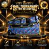 Premium 3 Ball Tournament Roller Tote Bowling Bags + Shoe Bag + Accs Bag (Justice & Supervillain Designs)