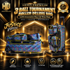 Premium 3 Ball Tournament Roller Tote Bowling Bags + Shoe Bag + Accs Bag (Justice & Supervillain Designs)