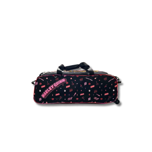 HQ DC The Harley Quinn 3 Ball Tournament Roller Tote Bowling Bag (Add on Shoe Bag)