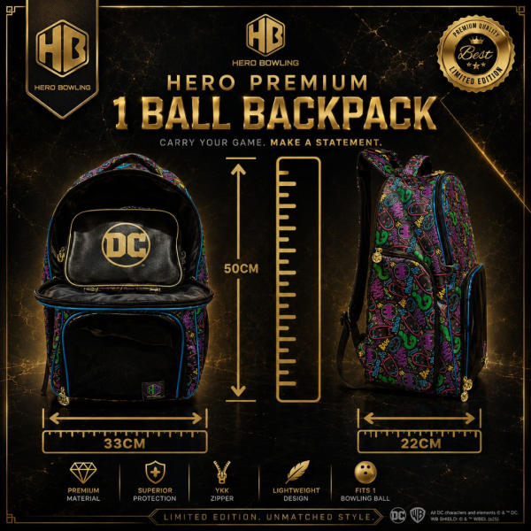 Premium 1 Ball Backpack (Justice & Supervillain Designs)