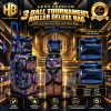 Premium 3 Ball Tournament Roller Tote Bowling Bags + Shoe Bag + Accs Bag (Justice & Supervillain Designs)