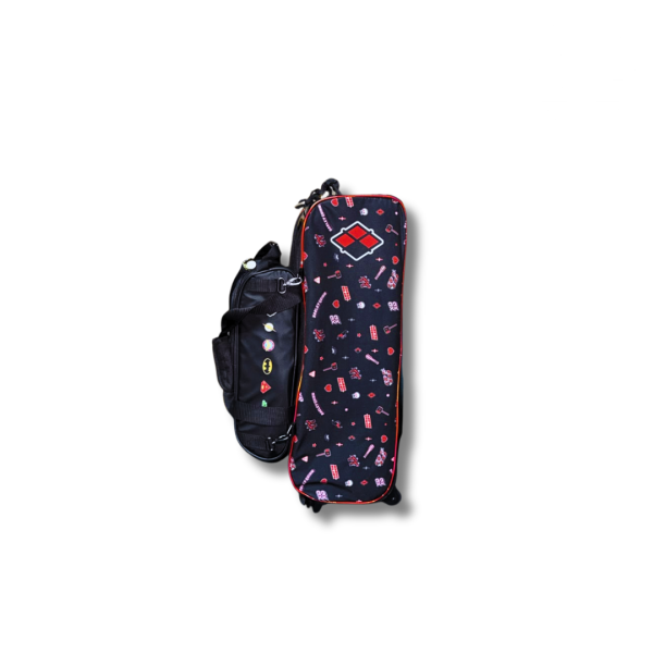 DC The Harley Quinn 3 Ball Tournament Roller Tote Bowling Bag (Add on Shoe Bag)