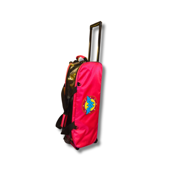 Wonder Woman DC Wonder Woman Design 3 Ball Tournament Roller Tote Bowling Bag (Add on Shoe Bag)