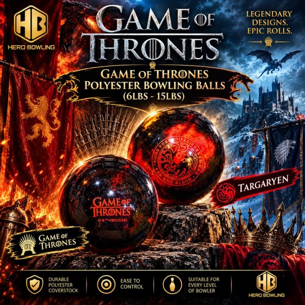Targaryen Design - Hero Bowling Game of Throne Polyester Bowling Ball (6lbs - 15lbs)